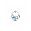 Hanger, zilver gerhodineerd met topaas - 24271