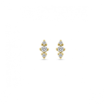 Oorknoppen, zilver verguld met zirkonia - 24569 Oorknoppen, zilver verguld met zirkonia - 24569