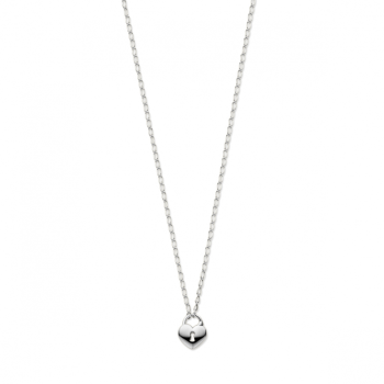 Collier, zilver gerhodineerd slotje (lengte: 41-45cm.) - 22757