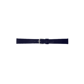 Horlogeband 16mm Blauw - Echte hagedissenleer - 23087