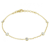 HC Armband, zilver verguld met zirkonia (lengte: 17-19cm.) - 22945 HC Armband, zilver verguld met zirkonia (lengte: 17-19cm.) - 22945