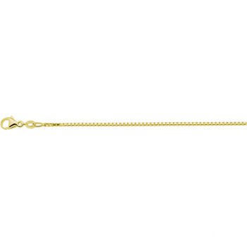 Collier, zilver verguld venetiaans (lengte: 50cm.) - 23049