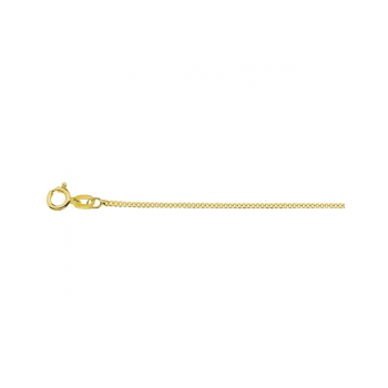 Collier, zilver geel-verguld gourmet (lengte 45cm.) - 23041 Collier, zilver geel-verguld gourmet (lengte 45cm.) - 23041