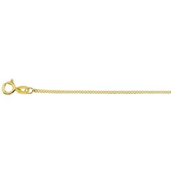 Collier, zilver geel-verguld gourmet (lengte 45cm.) - 23041 Collier, zilver geel-verguld gourmet (lengte 45cm.) - 23041