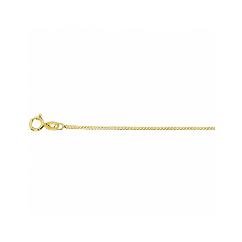 Collier, zilver geel-verguld gourmet (lengte 45cm.) - 23041