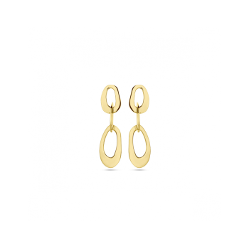 Oorhangers, zilver verguld (lengte 38mm.) - 24364