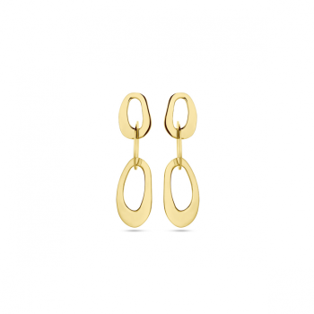 Oorhangers, zilver verguld (lengte 38mm.) - 24364