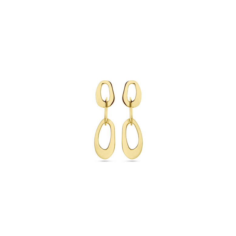 Oorhangers, zilver verguld (lengte 38mm.) - 24364