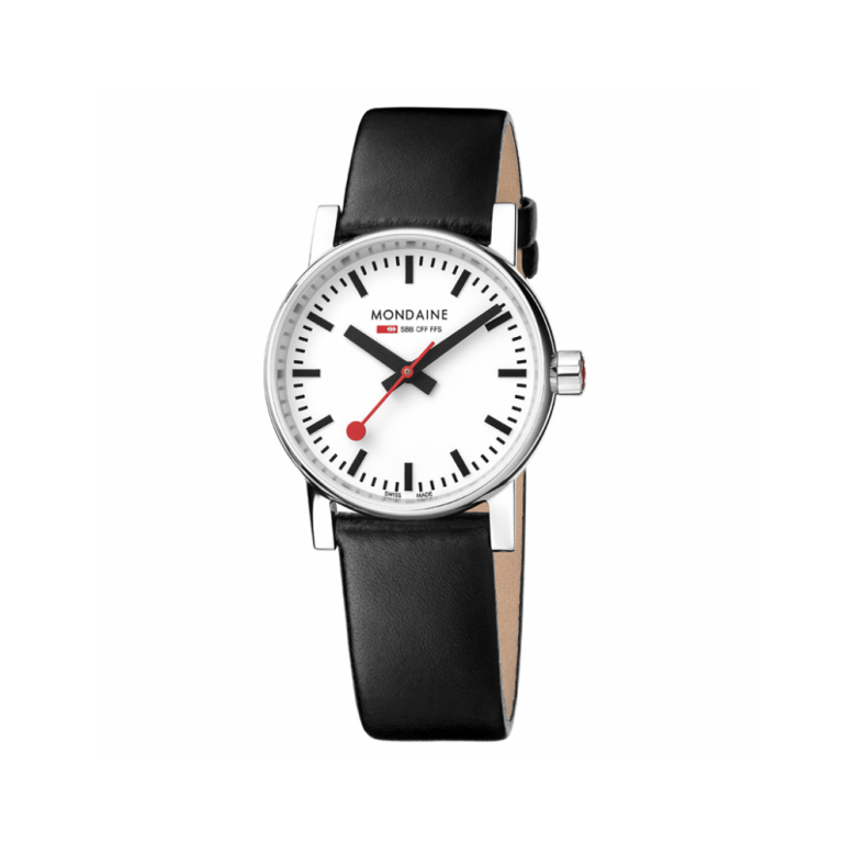 Mondaine Evo2 MSE.30110.LB - Polshorloge - Leer - Zwart -30 mm - 24433