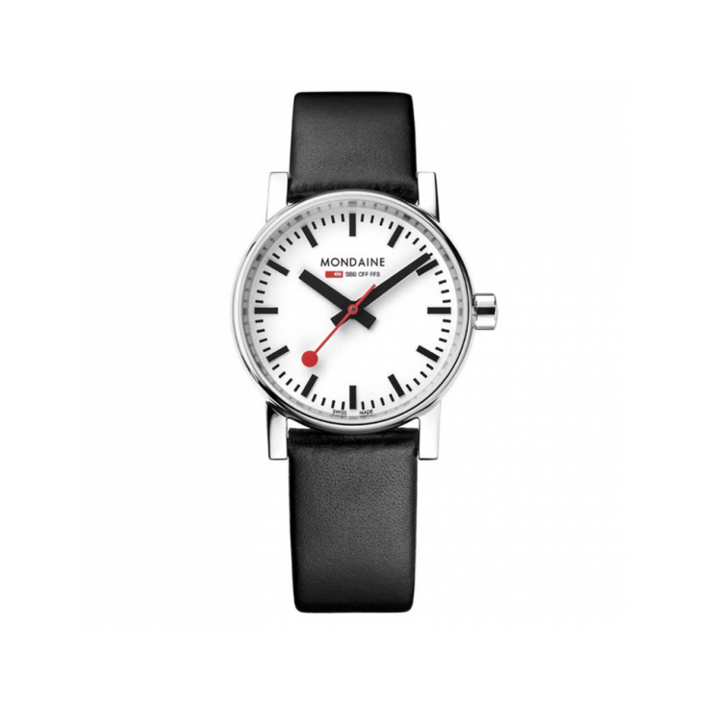 Mondaine Evo2 MSE.30110.LB - Polshorloge - Leer - Zwart -30 mm - 24433