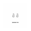 Oorringen, zilver gerhodineerd  ovaal (16,5x6,5mm.) - 24989