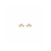 Oorknoppen, zilver verguld met zirkonia 1 micron - 23651