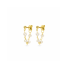 Oorhangers, zilver verguld met zoetwaterparel - 23188