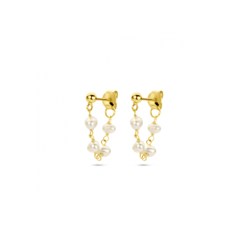 Oorhangers, zilver verguld met zoetwaterparel - 23188
