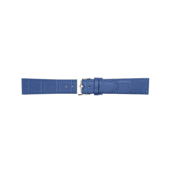 Horlogeband 20mm Blauw Krokodillenprint - 23934