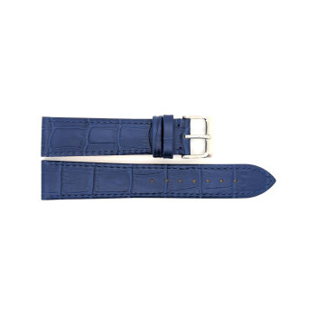 Horlogeband 20mm Blauw Krokodillenprint - 23934