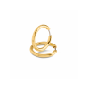 Boccia Oorringen, titanium/verguld model 05072-02 (23x3mm.) - 24142 Boccia Oorringen, titanium/verguld model 05072-02 (23x3mm.) - 24142