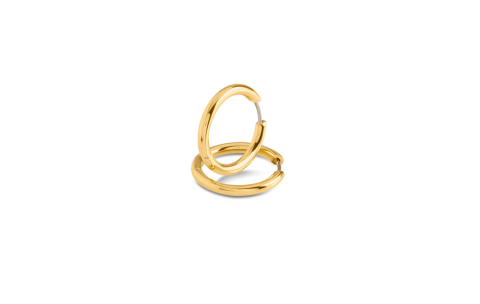 Boccia Oorringen, titanium/verguld model 05072-02 (23x3mm.) - 24142
