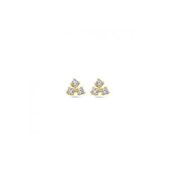 Oorknoppen, 14krt.goud met zirkonia - 23416