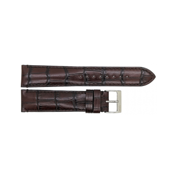 Horlogeband 18mm Bruin Krokodillenprint - 23433