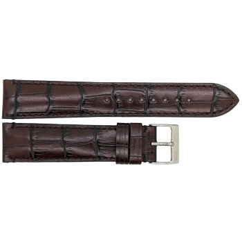 Horlogeband 18mm Bruin Krokodillenprint - 23433 Horlogeband 18mm Bruin Krokodillenprint - 23433