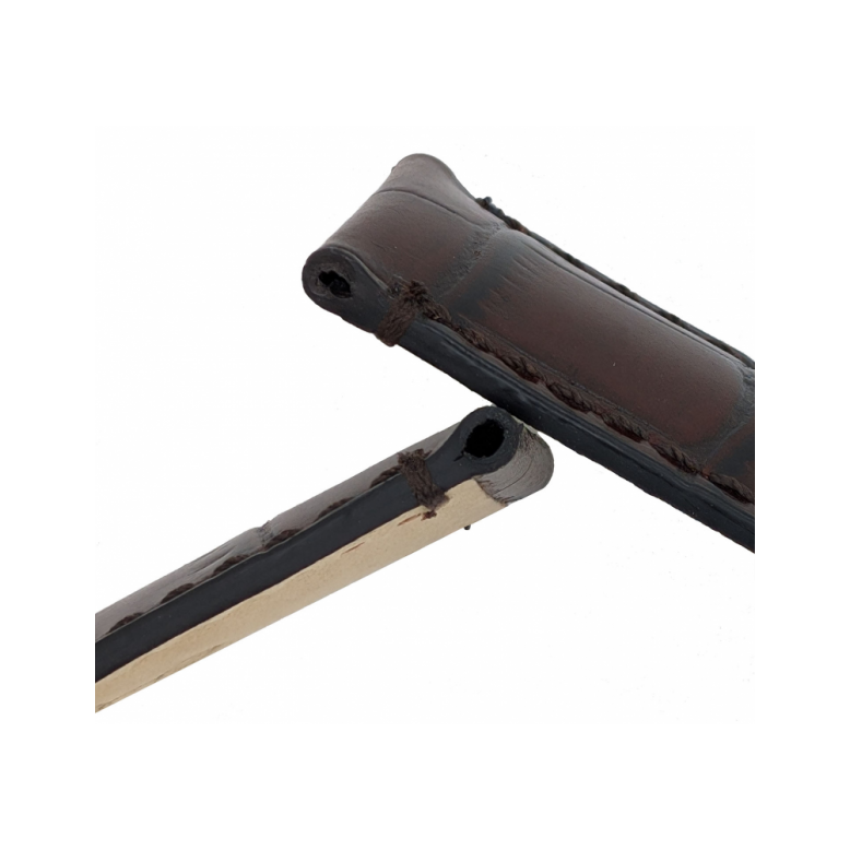 Horlogeband 18mm Bruin Krokodillenprint - 23433