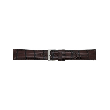 Horlogeband 20mm Bruin Krokodillenprint - 23444