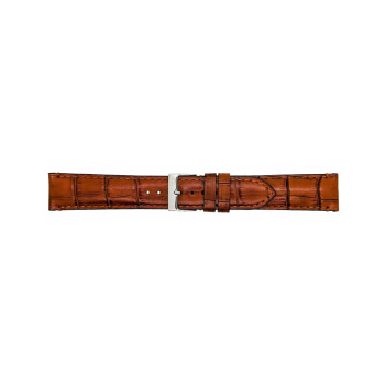 Horlogeband 18mm Krokodillenprint Bruin Premium - 23434