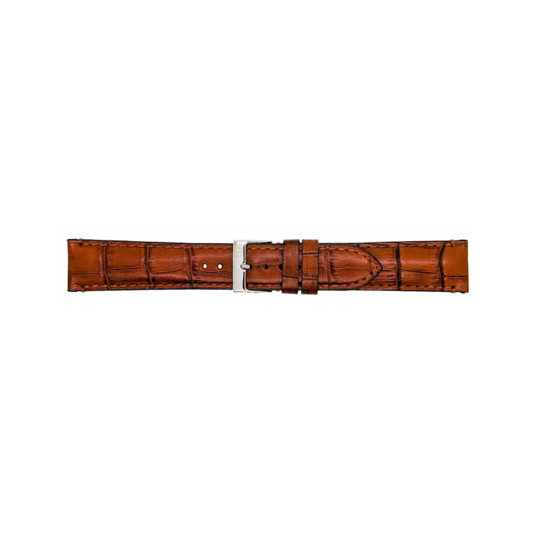 Horlogeband 18mm Krokodillenprint Bruin Premium - 23434
