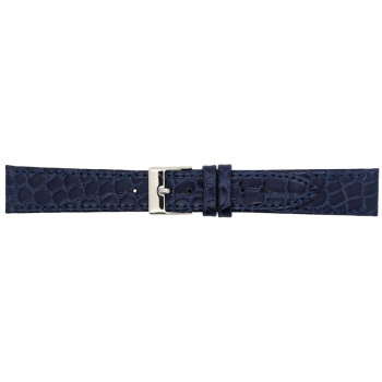 Horlogeband 14mm Blauw, Kroko print - 24541