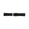 Horlogeband 14mm Zwart, Krokodillen print - 23939