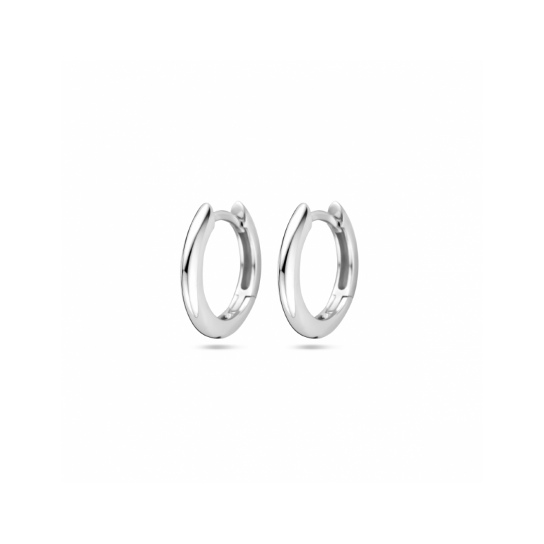 Oorringen, zilver gerhodineerd (14x2mm.) - 24567