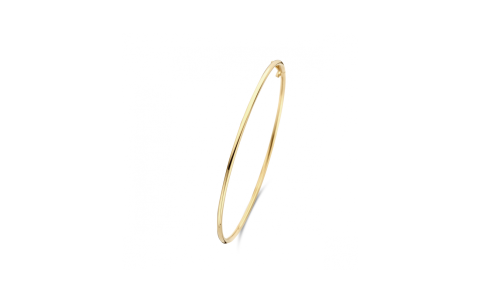 Bangle, 14krt.goud dop ronde buis 2,4 mm (60 x 52 mm.) - 24420