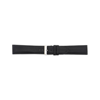 Horlogeband 16mm, superzacht nappa, Zwart - 24265
