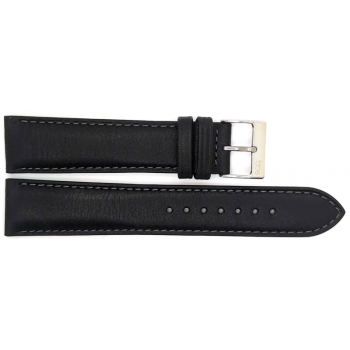Horlogeband 16mm, superzacht nappa, donker bruin - 24270