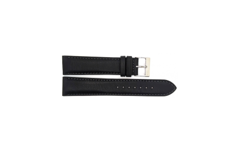 Horlogeband 16mm, superzacht nappa, donker bruin - 24270