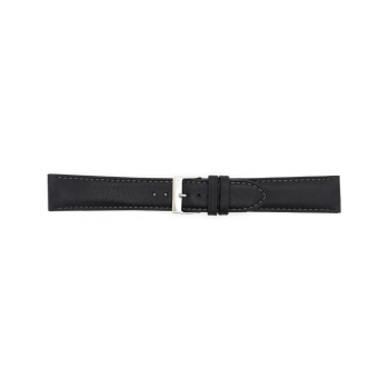 Horlogeband 18mm, superzacht nappa, donker Bruin - 24267