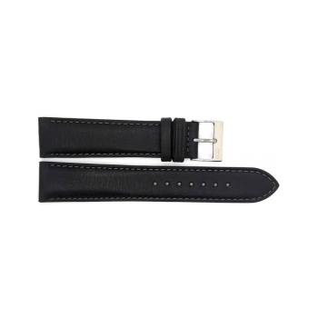 Horlogeband 18mm, superzacht nappa, donker Bruin - 24267