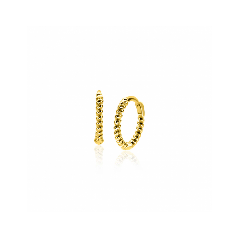 Zinzi Oorringen, model ZGO468 14krt.goud (10x1,3mm.) - 24497 Zinzi Oorringen, model ZGO468 14krt.goud (10x1,3mm.) - 24497