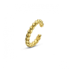 Earcuff, zilver verguld met zirkonia (12,5x2mm.) - 24870