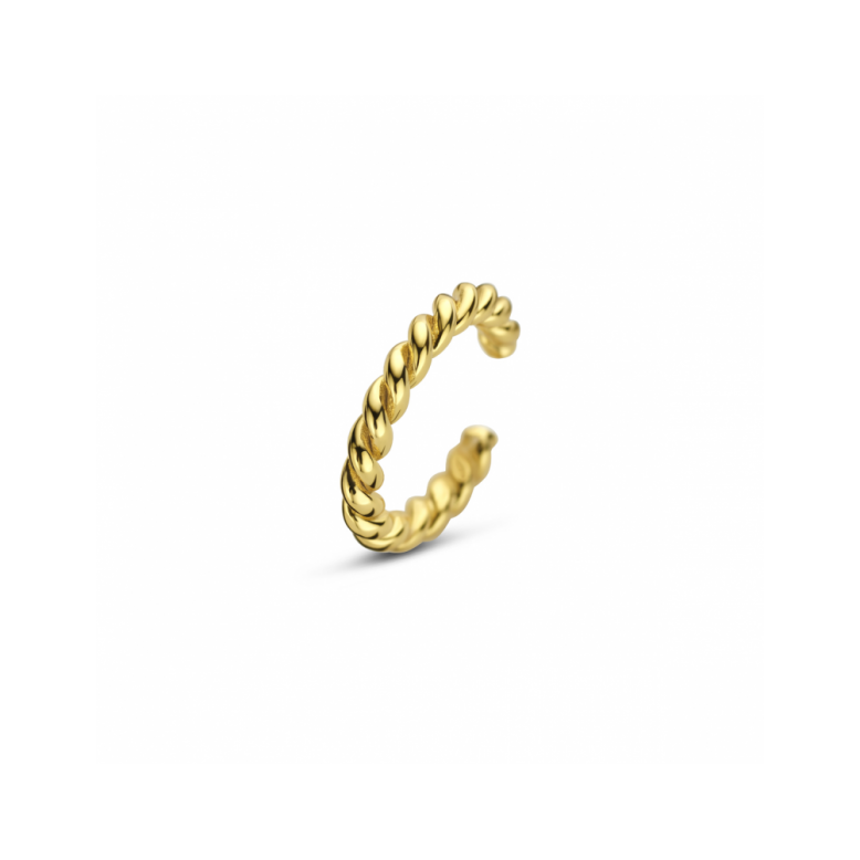 Earcuff, zilver verguld met zirkonia (12,5x2mm.) - 24870