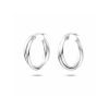 Oorringen, zilver gerhodineerd (24,5x5mm.) - 24549