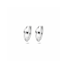 Oorringen, zilver gerhodineerd met lab grown diamant 0.06ct (diameter 14mm.) - 24669