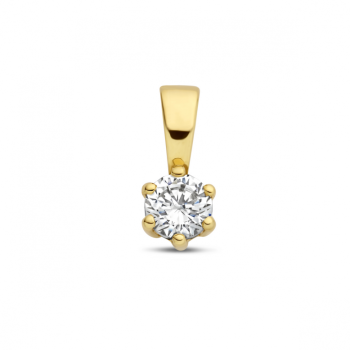 Hanger, 9 karaat met zirkonia 9,5 mm - 24808