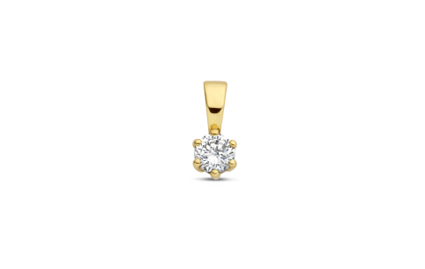 Hanger, 9 karaat met zirkonia 9,5 mm - 24808