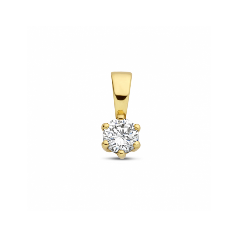 Hanger, 9 karaat met zirkonia 9,5 mm - 24808 Hanger, 9 karaat met zirkonia 9,5 mm - 24808