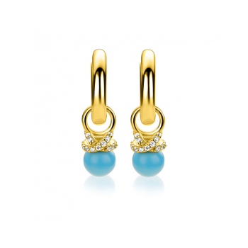 Zinzi Oorbedels, model ZICH2863T (8mm.) excl.oorringen - 24824