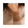 Boccia Armband, model 03001-04 titanium/verguld breedte schakel 7mm. (lengte: 20cm.) - 24998 Boccia Armband, model 03001-04 titanium/verguld breedte schakel 7mm. (lengte: 20cm.) - 24998
