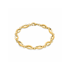 Boccia Armband, model 03001-04 titanium/verguld breedte schakel 7mm. (lengte: 20cm.) - 24998 Boccia Armband, model 03001-04 titanium/verguld breedte schakel 7mm. (lengte: 20cm.) - 24998