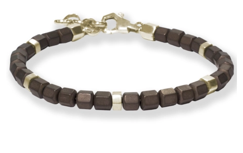 Borsari Gioielli heren armband, BR-TIBET58. Met Hematiet Edelsteen.. - 22611
